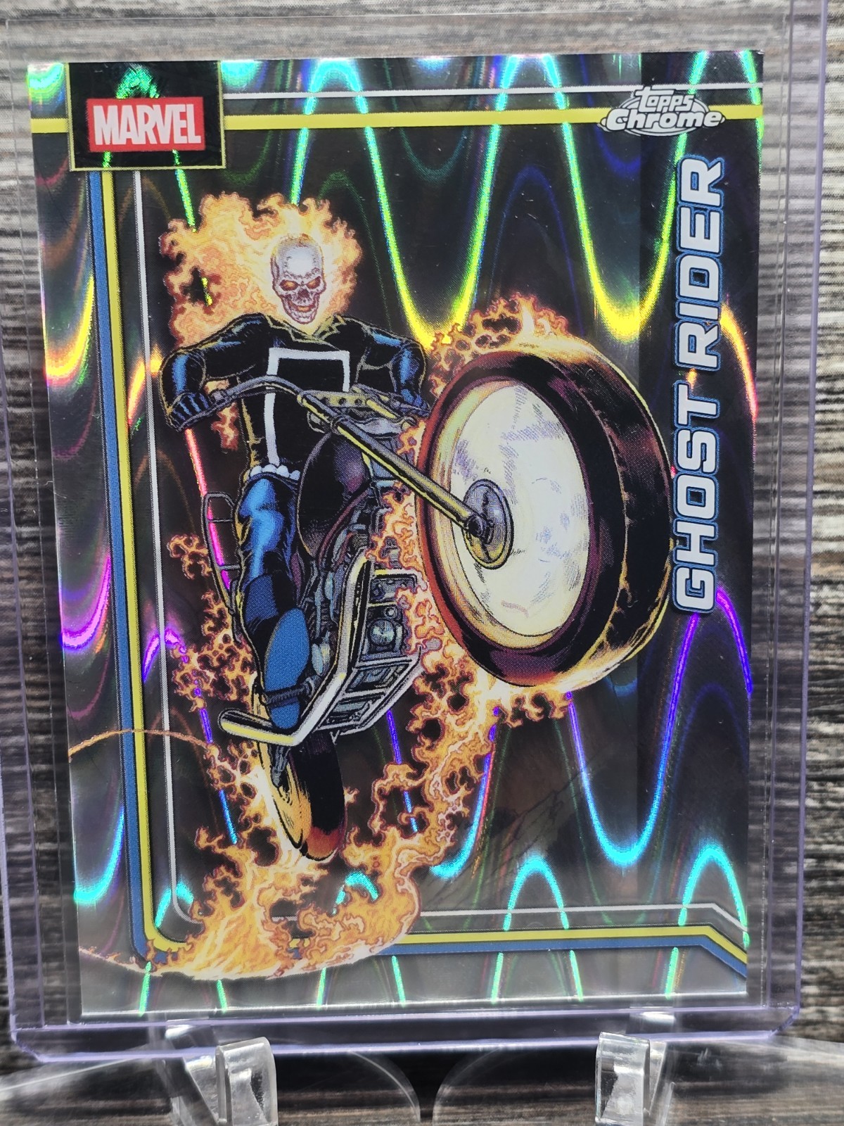 2026 Topps Chrome Marvel Comics #041 Ghost Rider Raywave Refractor