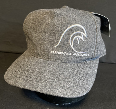 Yamaha Performance Wave Flatbill Cap-Adult WTC-21HFB-CH-NS Gray with White Logo
