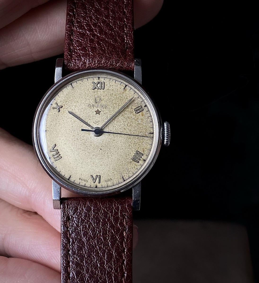 1943 Omega Teddington Red Star Brazilian market CK2099 Roman