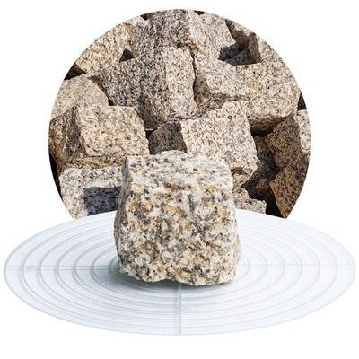 Pflastersteine Granit 25 kg 5x5x5 cm gelb-grau Garten Weg Terrasse Natursteine