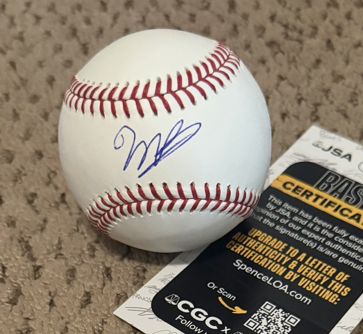 James tibbsⅢ サインボール　JSA認証 💲 MR BEAST SIGNED BASEBALL JSA AUTOGRAPH OMLB YOUTUBE JIMMY