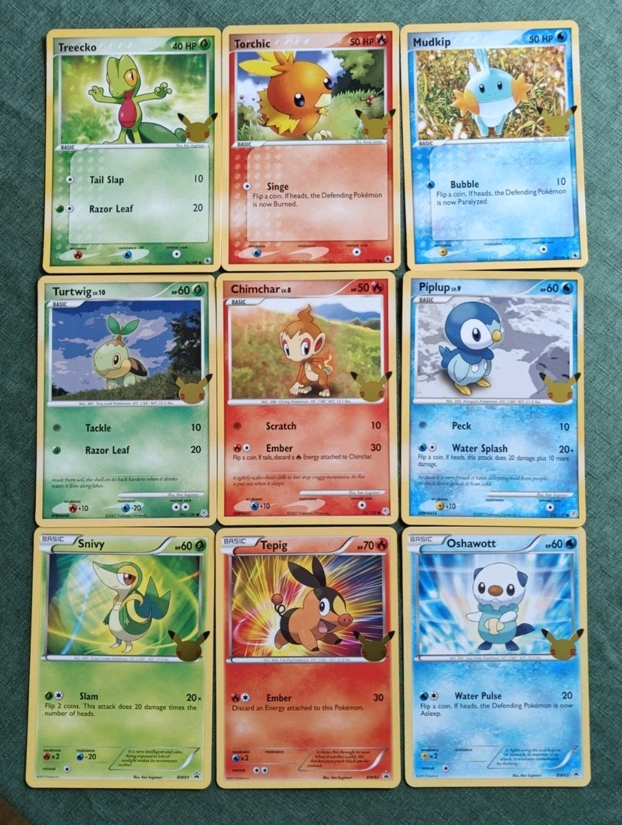 Pokemon 25th Anniversary Jumbo Cards Complete Full Set First