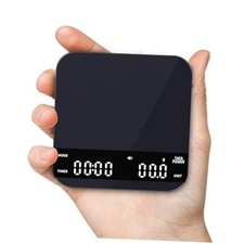 Mini Coffee Scale with Timer, Rechargeable Espresso Scale, 2kg/0.1g Accurate