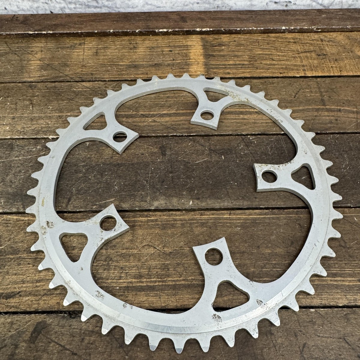 [中古] Sugino CP 48T/32T PCD110/74 チェーンリング Vintage Sugino 48T Chainring 110 BCD 5-Arm Silver Aluminum Bike
