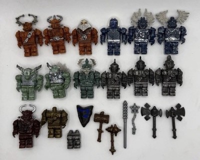 Mega Bloks Dragons Krystal Wars Mini Figurines Knights Orc Lot With Weapons