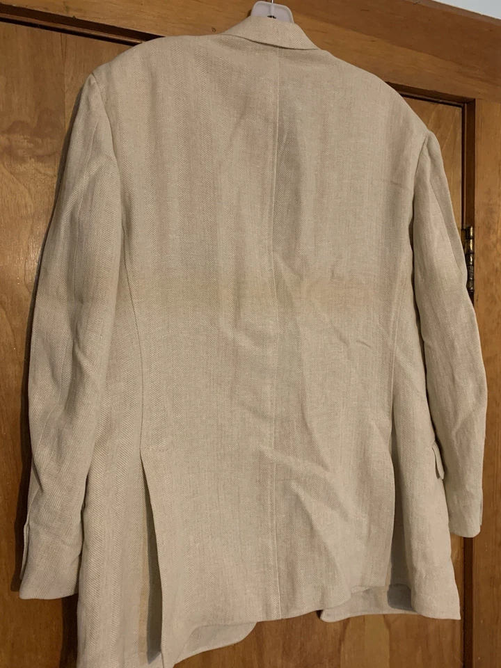 giacca uomo CANTARELLI TAILOR beige linen jacket man 40R - Image 3 of 4