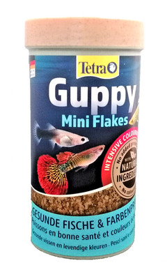 Tetra Guppy Miniflocken 250ml Futter für Guppy Platy Molly usw.