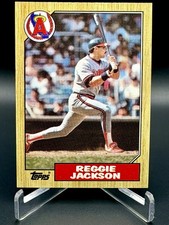 1987 Topps REGGIE JACKSON Baseball Card #300 California Angels
