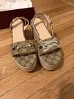 Gucci Horsebit GG Supreme Platform Espadrille Wedge Heel Sandals Shoes $990 — photo 2
