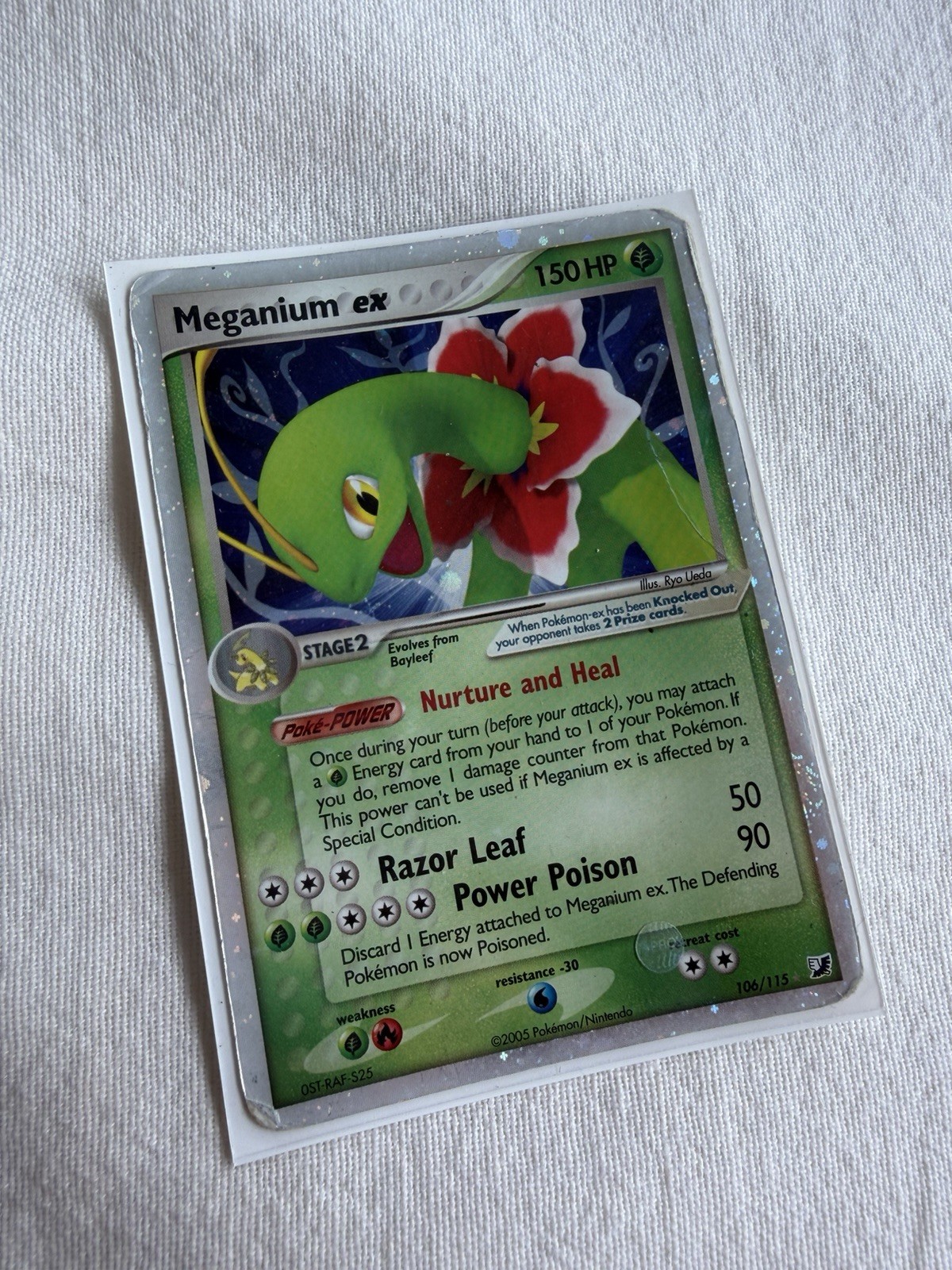 Meganium ex 106/115 EX Unseen Forces Ultra Rare Holo 150 HP English 2005