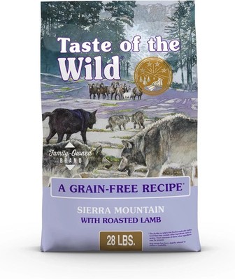 Taste of the Wild Sierra Mountain Canine Recipe Roasted Lamb Dry Dog Food   28Lb