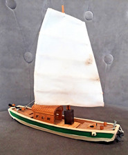 Jonque Chinoise Miniature Vintage 1960 - Bois & Tissu - Boîte d'Origine - Rare