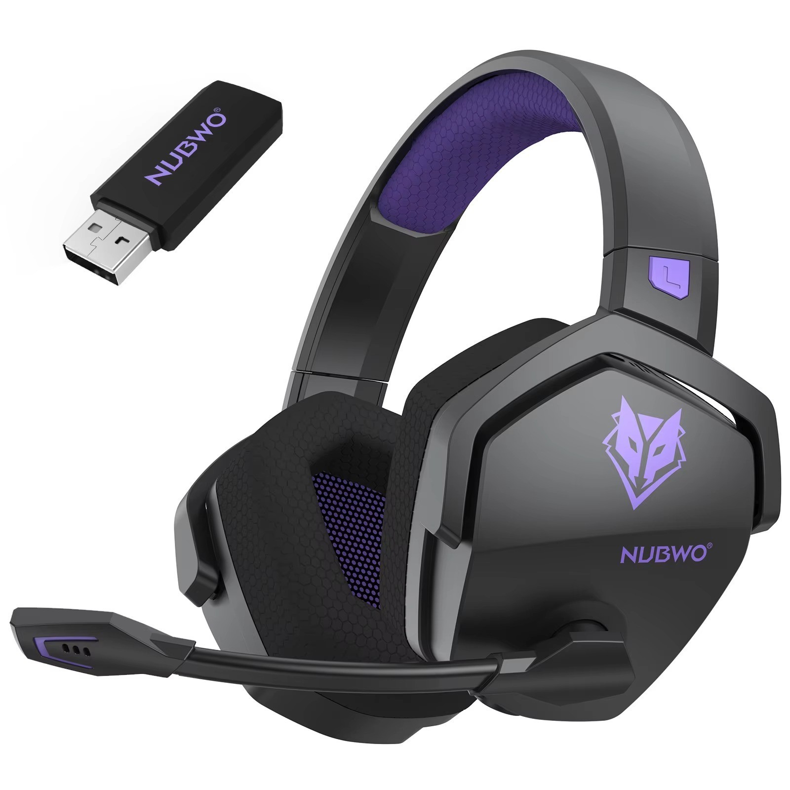 NUBWO G06 Dual Wireless Gaming Headset with Mic, 2.4GHz & Bluetooth 5.3