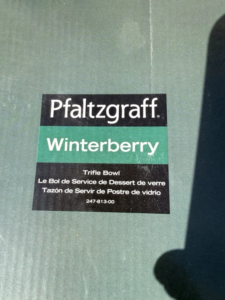 Винтажный Pfaltzgraff Winterberry стекла Berry мотив десерт сервировки мелочь чаша новый в коробке! - Изображение 2 из 4