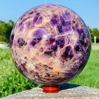 8.01LB Natural Dreamy Amethyst Quartz Sphere Crystal Ball Reiki Healing — photo 7