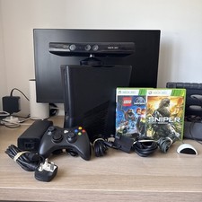 Microsoft Xbox 360 S Slim Black Console 250GB Bundle *TESTED FULLY WORKING*