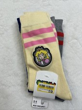 Nintendo Super Mario Men's 3-Pack Adult Crew Socks Size 8-12 Shoe Size