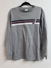 Vtg Adidas Made in USA Gray Long Sleeve Boxy T-Shirt Sz M