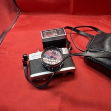 Miranda Sensoret 35mm Film Camera w/ Auto Miranda EF-1 Flash Case Not Tested