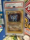 Pokemon Machamp Base Set 1st Edition #8 PSA 5 Miscut Error Minor Holo Shift