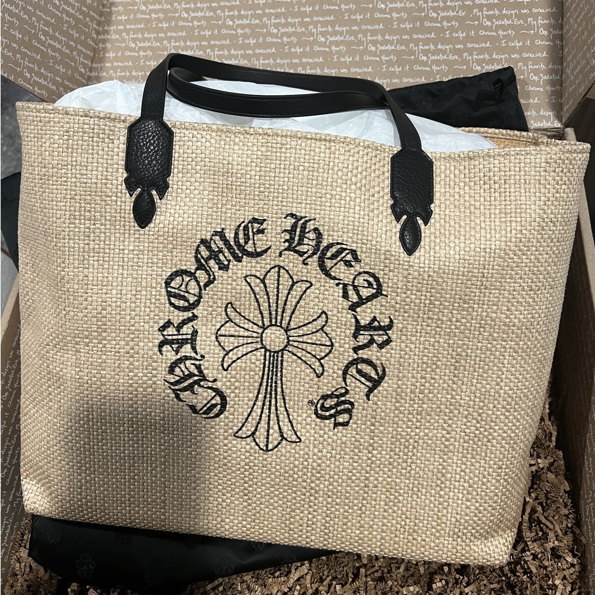 Chrome Hearts CH Logo Cross Motif Design Beach Tote Bag Medium