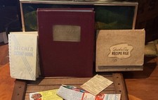 Vtg & Antique Lot Grandma Recipe Cookbook - Handwritten, Newspaper Clippings +