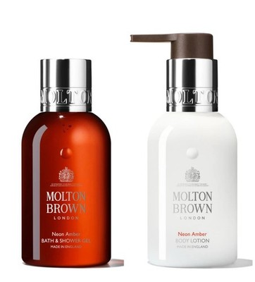 Molton Brown Neon Amber Shower Gel & Body Lotion Set 100ml