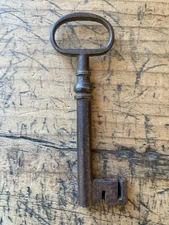 Rare! Authentic Antique primitive 18th C Large wrought iron Skeleton Key