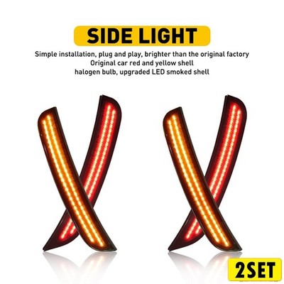 8x Smoked Marker Side LED Light Front Lamp Rear For 2015-2021 Chrysler 300 R/A V