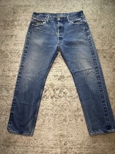 Levi  s 501 Light Wash Button Fly Straight Fit Jeans Size 38x34