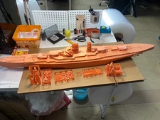 3D Printed 1/200 German Mackensen Class Battlecruiser Unpainted Model Kit NEW