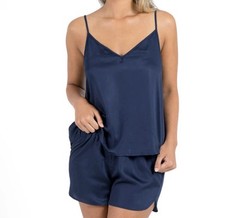 NEW Ettitude Ocean Blue 100 Clean Bamboo Adjustable Cami Lingerie PJ Lounge