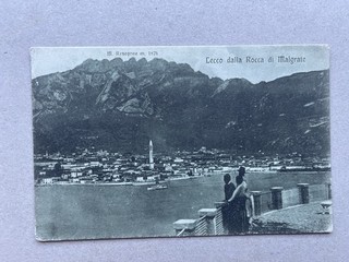 S) Cartolina formato piccolo Lecco da Malgrate 1918