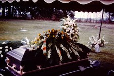 March 1960 Funeral Scene Casket Slide CO-G