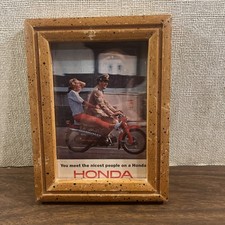 VINTAGE Framed Honda Motorcycle Print Ad