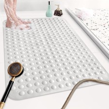 Shower Mat Non Slip: 35.4 x 23.6 Inch Extra Large TPE Shower Mats for Inside ...