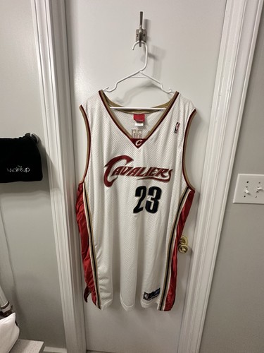Reebok Cleveland Cavaliers LeBron James #23 NBA Jersey White Size 60/6XL