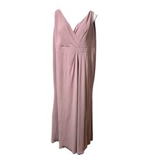 David  s Bridal Women  s Plus 26 Dress Pink Sleeveless Floor Length Formal Gown