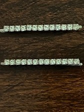 Vintage Pair of Sparkling Crystal Rhinestone Hair Pins / Clips 2"