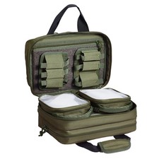 Uimoso Range Bag for 2 Pistols Tactical Gun Bag 2 Built-in Pistol Bags Green