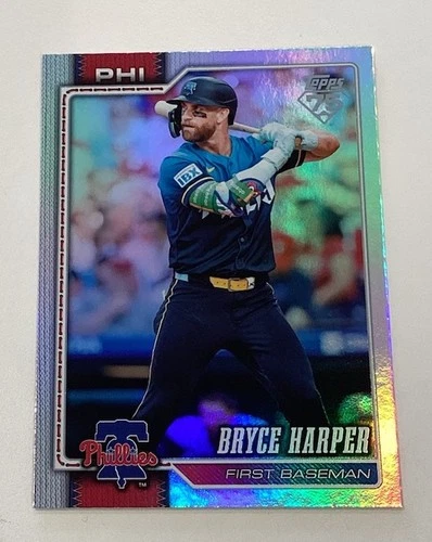 2026 Topps Series 1 BRYCE HARPER Rainbow Foil Parallel Card #250 Phillies