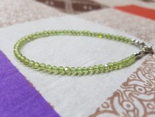 Bracelet péridot pierre semi précieuse argent sterling 925 fait main bijou g55