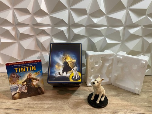 die Abenteuer von TinTin Film + Actionfigur Milu Film Bluray + Tin Tin Figur - Bild 1 von 5