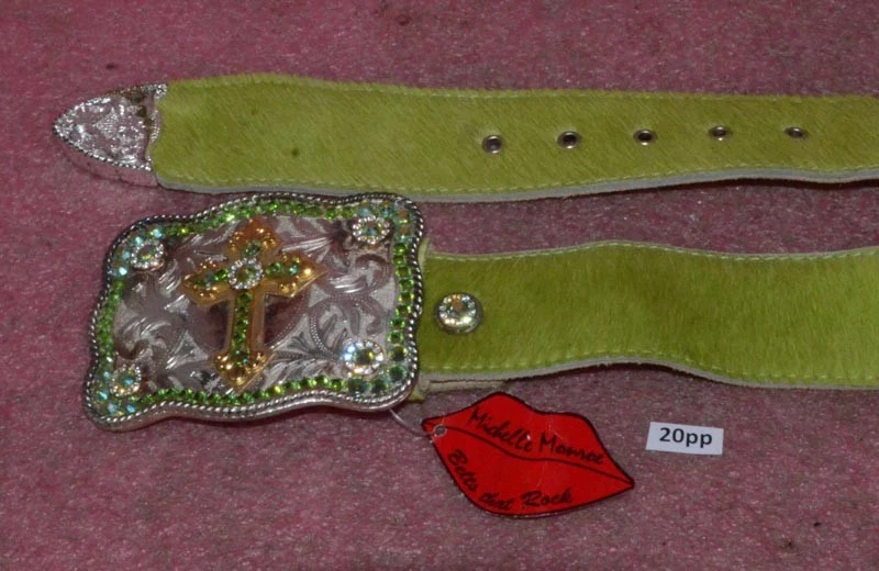 Michelle Monroe Swarovski Crystal Studded Women's Western Belt Buckle. - Image 4 of 4