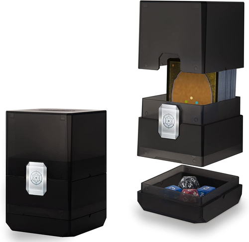 MTG Deck Card Box with Dice Storage - Black, Holds 100+ Cards - Picture 7 of 11