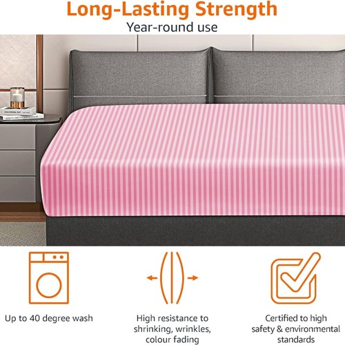 EXTRA DEEP 30 cm Fitted Sheet Bedsheet Anti Allergy Single Double Super King Bed - Picture 60 of 96