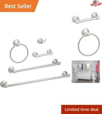Complete Satin Nickel Bathroom Hardware Set - 5 Pieces for Luxury Bathrooms