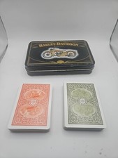 1998 Harley Davidson Playing Cards and Collector Tin w/ 2 Sets Of Decks Poker