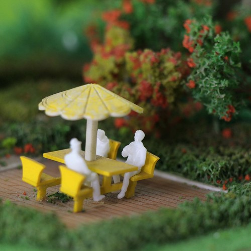 100 piezas/200 piezas figuras blancas sentadas sin pintar personas a escala HO de pasajeros - Imagen 2 de 6