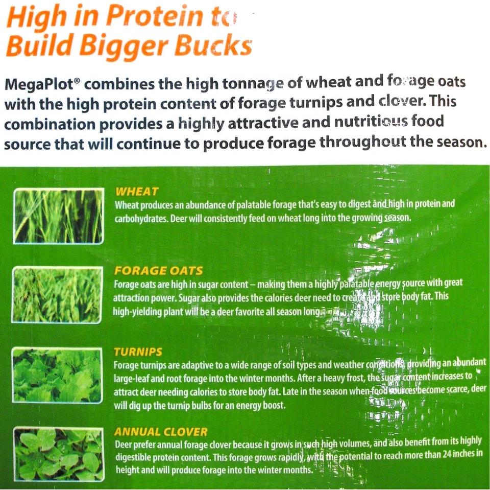 BULK BAGS EVOLVED HARVEST HUNTER SERIES MEGA PLOT DEER FORAGE FOOD PLOT SEED - Image 4 of 4